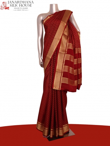 Pure Mysore Crepe Silk Saree